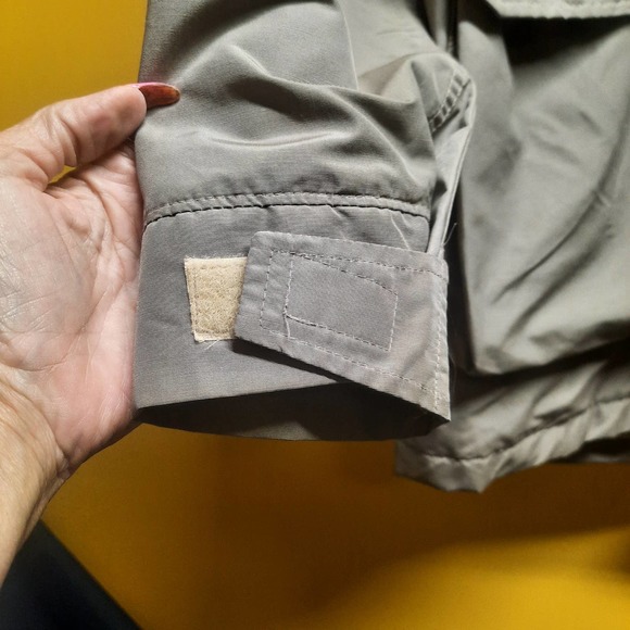 Vtg Woolrich Khaki Blanket Wool lining Chore Parka Field Hiking Jacket LG - Picture 5 of 14